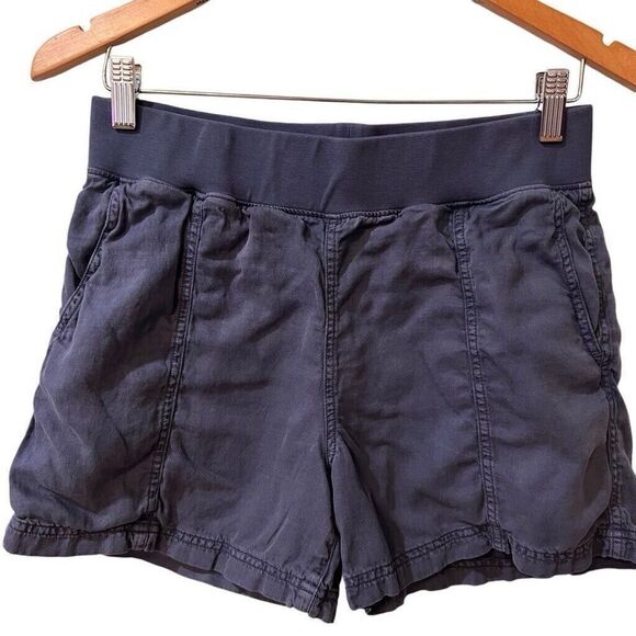 FAHERTY Womens Arlie Blue Shorts Size Small Organic Cotton Linen Blend - Picture 4 of 9